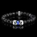 HEAD2HEAD ブレスレット｜ブラックインペリアルジャスパー × ホタル® × シルバー925 スカル & リング