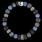 K.I.S.S. キャンディー ブルーアビス ブレスレット｜天然石 × シルバー925 スカル & リング