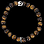 K.I.S.S. タイガーアイ × シルバー925 ブレスレット｜スカル & リング