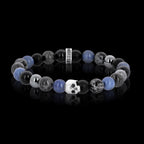 K.I.S.S. キャンディー ブルーアビス ブレスレット｜天然石 × シルバー925 スカル & リング